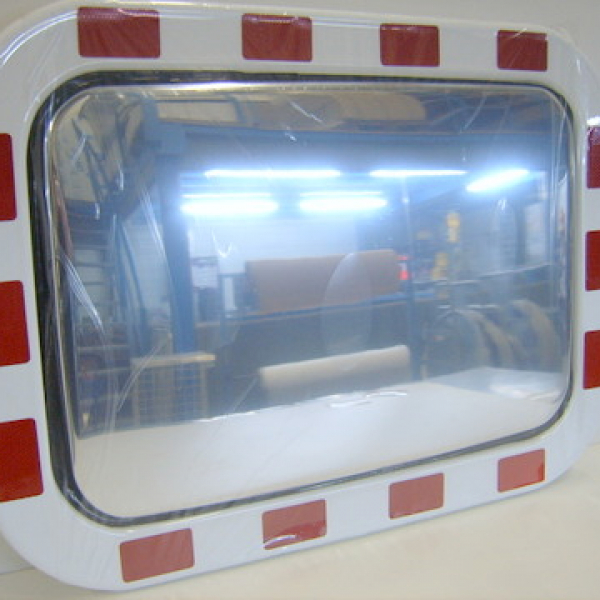 Miroir routier avec cadre et réflecteur